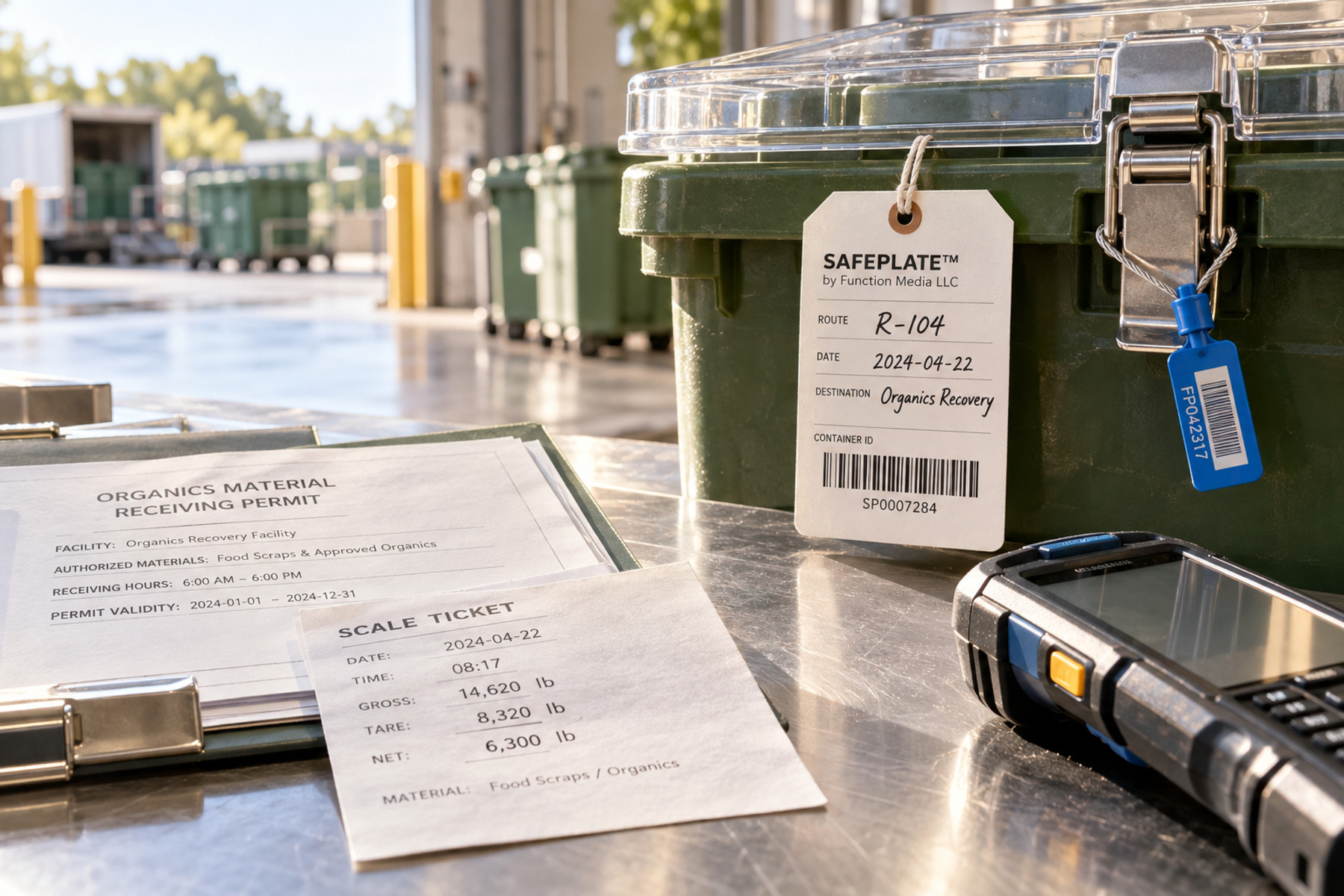 SAFEPLATE food-recovery destination verification evidence